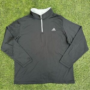 Adidas Golf 1/4 Zip Waffle Knit Fleece Lined Pullover Performance Sweatshirt XL